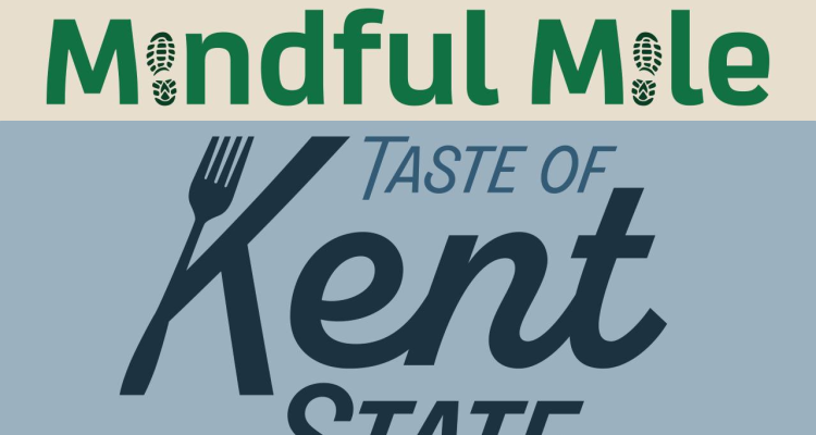 Text logo that reads Mindful Mile and Taste of Kent State