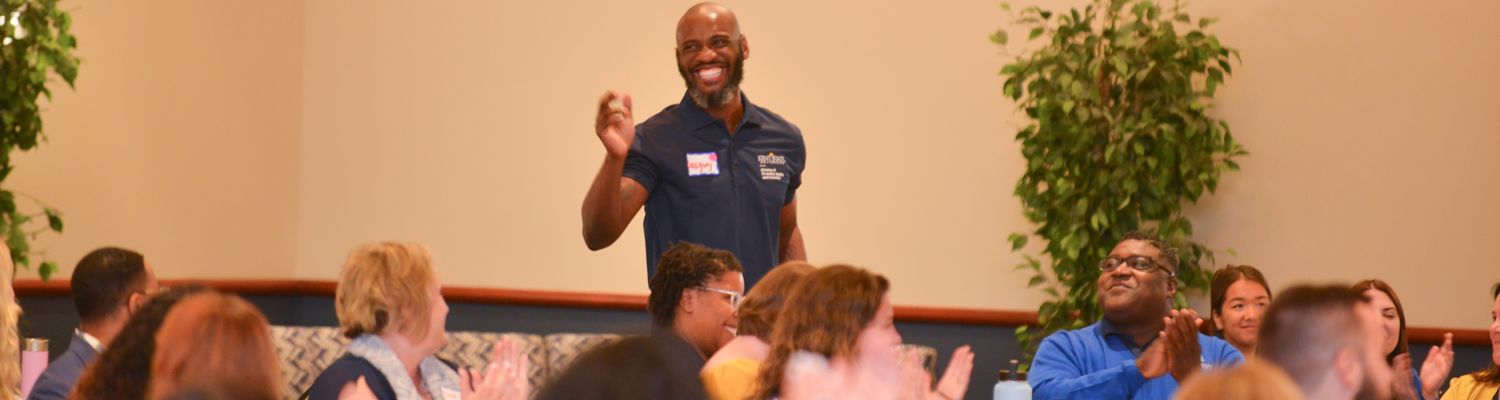 gregory king waves and smiles at udac retreat