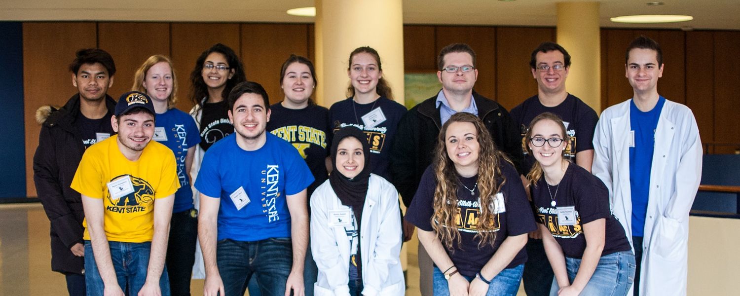 Members of the Student Affiliates of the American Chemical Society at Explore Kent Chemistry Day 2017.